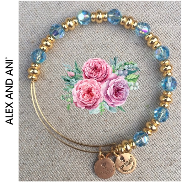 Alex and Ani Jewelry - 💞🎉HP🎉ALEX & ANI Swarovski & YG Beaded Bangle